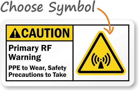 Laboratory precautions and safety procedures. Custom RF Warning Sign - ANSI Caution, SKU: S-3616 ...