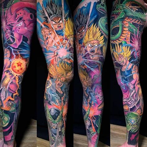 Dragon ball z tattoo sleeve. 10.5k Likes, 250 Comments - TattooSnob (@tattoosnob) on Instagram: "Dragon Ball Z by ...