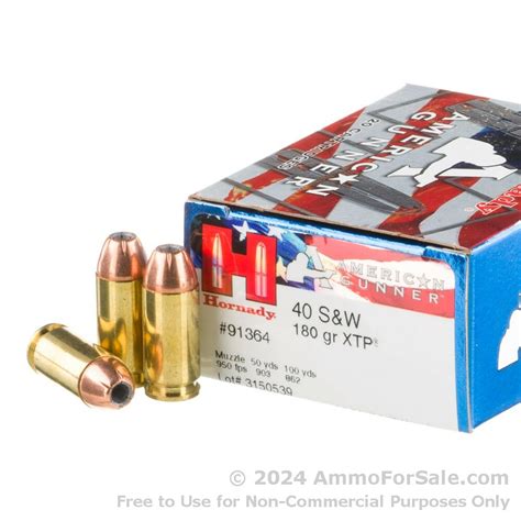 20 Rounds Of Discount 180gr Xtp Jhp 40 Sandw Ammo For Sale By Hornady