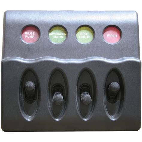 12v Waterproof Backlit Switch Panel 4 Switch Panel With Fuses