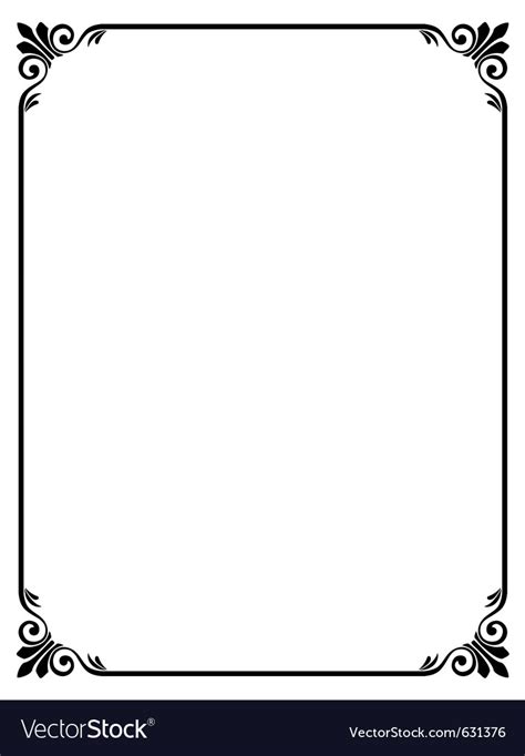 Simple Ornamental Decorative Frame Royalty Free Vector Image