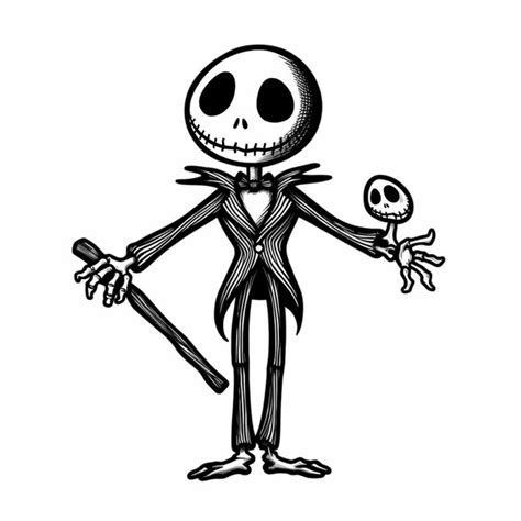 Premium Ai Image A Cartoon Skeleton With A Knife And A Skull In His