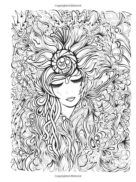 Zen And Anti Stress Coloring Pages For Adults Coloring Flower Face