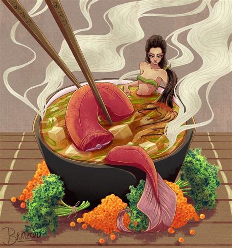 Miso Soup Mermaid By Bratzoid On Deviantart Miso Soup Mermaid Character Art
