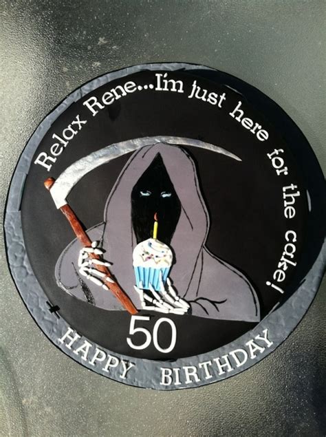Grim Reaper 50th Birthday Cake