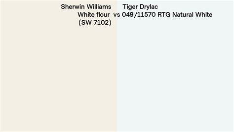 Sherwin Williams White Flour SW 7102 Vs Tiger Drylac 049 11570 RTG