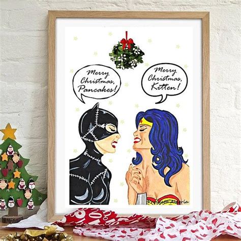 12x16 Lesbian Christmas T Printable Lesbian Couples Art Merry