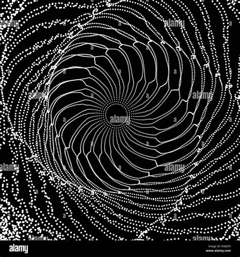 Spiral Tunnel Array With Dynamic Particles Futuristic Style