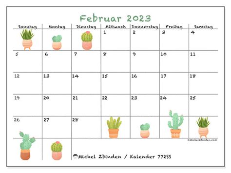 Kalender Februar 2023 Zum Ausdrucken “48ss” Michel Zbinden De