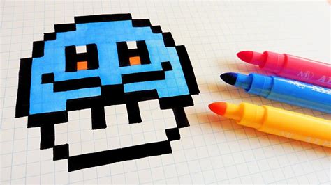Pixel art is just another art medium, like guache, oil painting, pencil, sculpture or its close cousin mosaic. Handmade Pixel Art - How To Draw Squirtle Mushroom #pixelart - YouTube