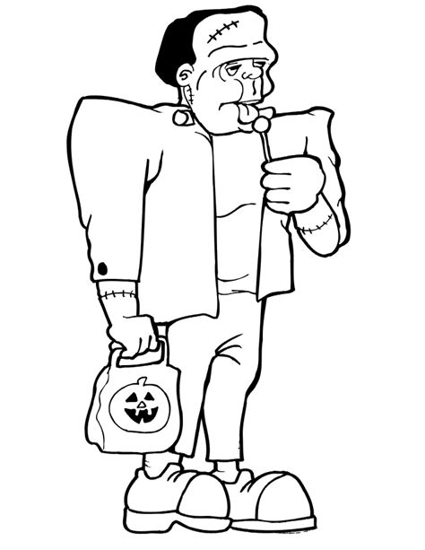 Frankenstein Coloring Page | Trick Or Treating - Coloring Home