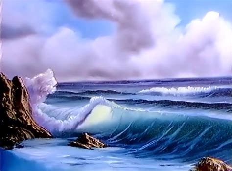 23 Ocean Painting Bob Ross Alikialaster