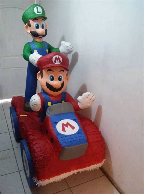 PiÑata De Mario Y Luigi En Carro Fiesta De Mario Bros Piñata Mario