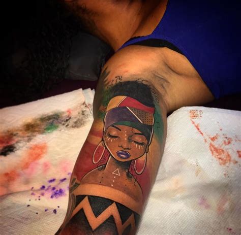 African American Tattoos Tattoo Art Melain Afro Tattoos Ideas