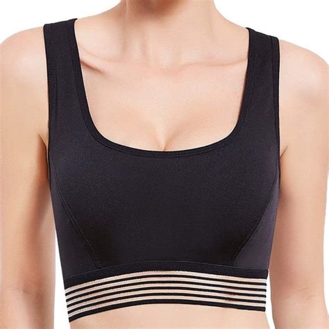 Opxzpm Sports Bra Breathable Sports Bra Top Fitness Women Solid Padded Three Hook And Eye Sport