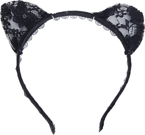 Black Wired Lace Cat Ears Headband Fancy Dress Costume Party Amazonca