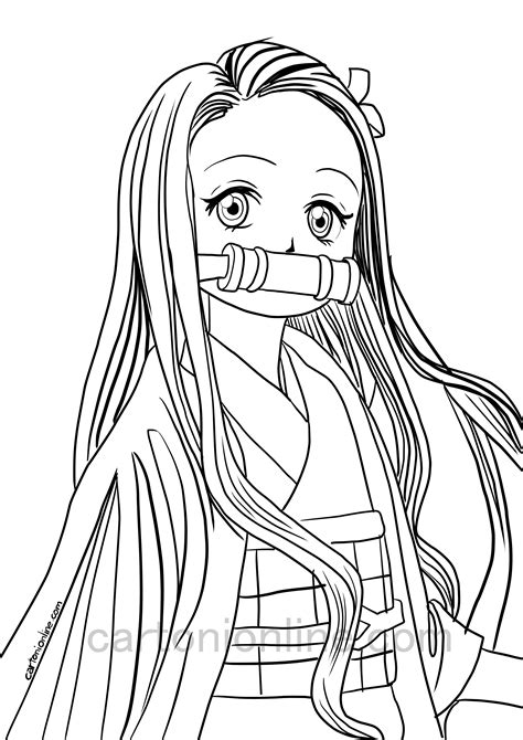 Tanjiro Piggyback Nezuko Coloring Pages Demon Slayer Coloring Pages