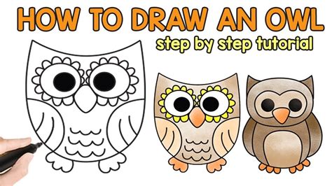 How To Draw An Owl Simple Drawing Tutorial Youtube