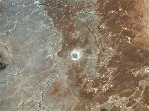 Barringer Crater Satellite Image Stock Image C0035665 Science