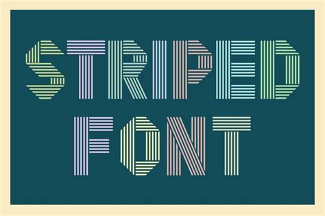 Striped Retro Font Decorative Illustrations Creative Market