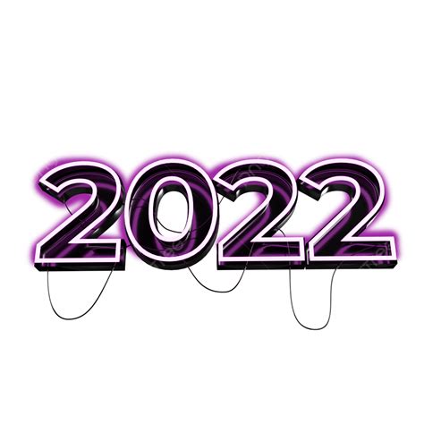 New Year Clipart Transparent Png Hd 2022 New Year Neon Effect 2022