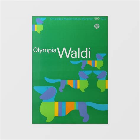 1972 Munich Olympics Waldi Poster