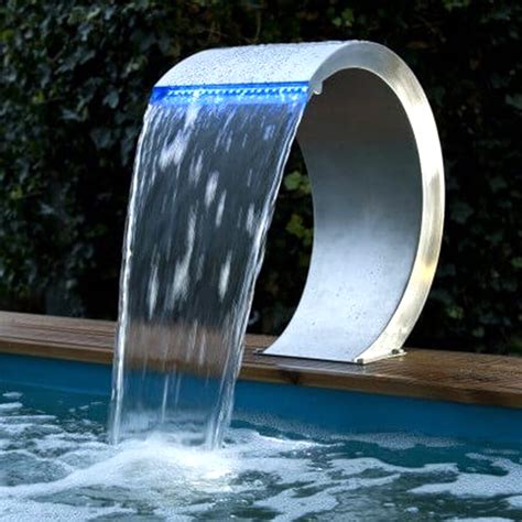 Swimming Pool Fountain Water Fall Stainless Steel Blade Fountain