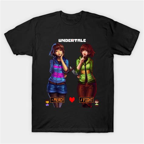 Undertale Frisk And Chara Fight T Shirt Teepublic