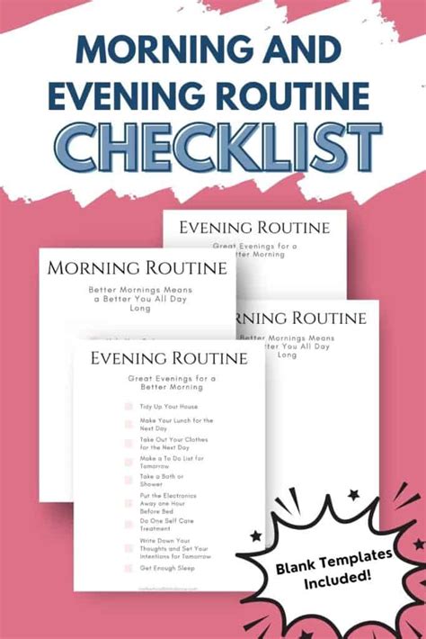 How To Create An Easy Morning And Evening Routine Printable