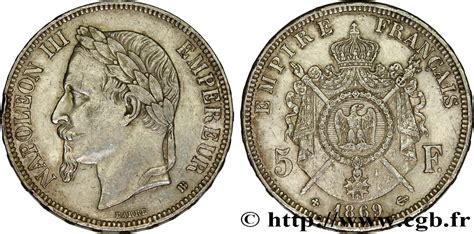 5 Francs Napoléon Iii Tête Laurée 1869 Strasbourg F33115 Fmd535176