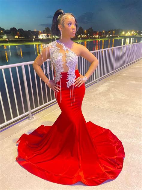 Trumpet Prom Dress Red Mermaid Prom Dress Cute Prom Dresses Beaded