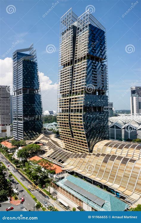 Singapore Downtown South Beach Tower And Marriott Hotel Stock Image