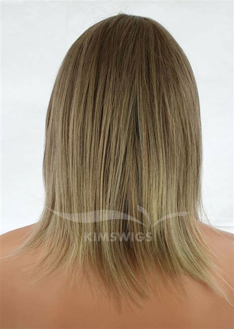 Uk Ladies Light Brown Blonde Razor Cut Shoulder Length Wig Scarlett