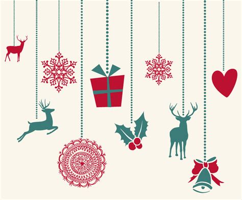 14 Free Vector Christmas Decorations Images Free Vector Art Christmas