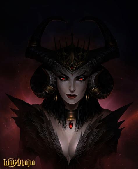 Artstation Demon Queen Amanda Kihlström Fantasy Demon Demon Art Character Art
