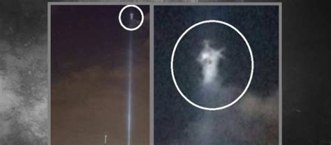Angel Of 9 11 Photo Of Apparition On Top Light Beam Of World Trade