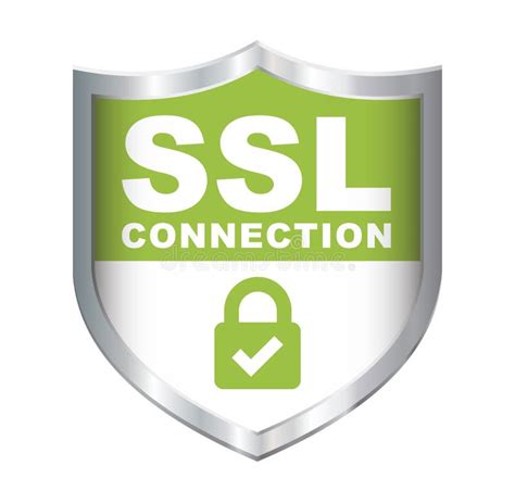 Ssl Secure Connection Badge Stock Illustration Illustration Of Chrome
