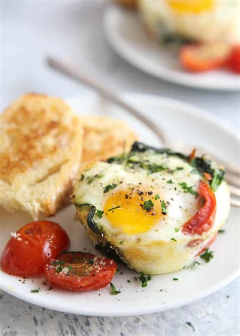 Spinach Tomato Baked Egg Cups 3 Completely Delicious