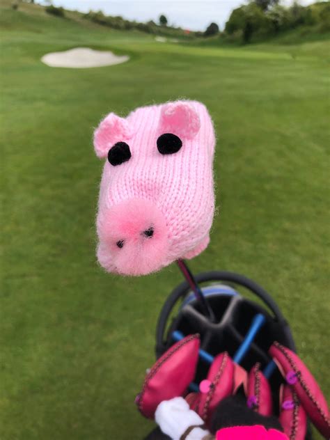 Pig Putter Cover Piglet T For Golfer Knitted Headcover Etsy In
