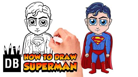 How To Draw Superman Man Of Steel Cute 4kids Youtube
