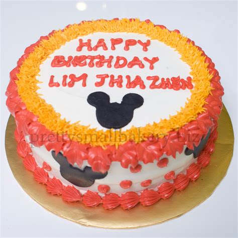 Share 10 amazing princess dress cakes compilation! kek buttercream mickey mouse theme yg simple ...