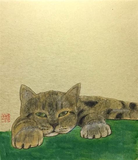 Shozo Ozaki Cat Art Cats Illustration Cat Painting