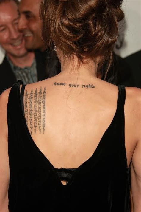 Angelina Jolie Back Tattoo Angelina Jolie Tattoo Angelina Jolie Back