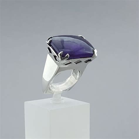 Modernist 925 Silver Ring Amethyst Catawiki