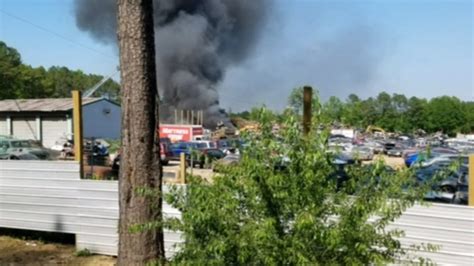 Fire Crews Battle Fire At Salvage Yard Wach