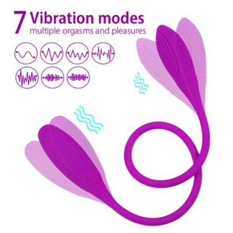 Double Ended Dildo Vibrator G Spot Stimulator Anal Plug Couple Lesbian