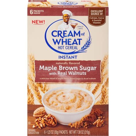 Cream Of Wheat Maple Brown Sugar Instant Hot Cereal 123 Oz From