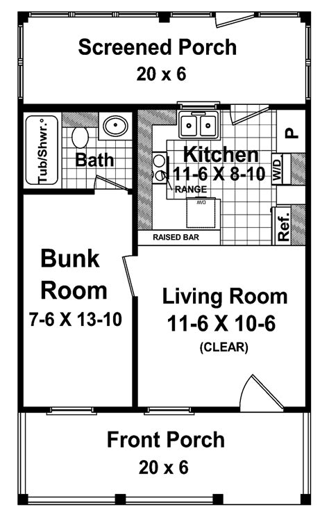 Small house plans and tiny house designs under 800 sq.ft. 400 Sq Ft House Floor Plans 400 Sq Ft. House with Loft, hunting camp floor plans - Treesranch.com