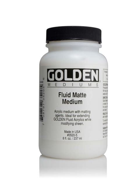 Golden Mediums Fluid Matte Medium Ready Made Colors Kremer Pigmente