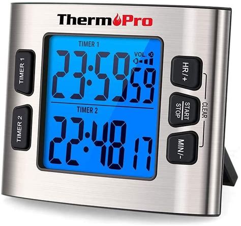 Buy Thermopro Tm02 Digital Kitchen Timer With Dual Countdown Stop